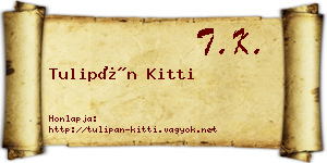 Tulipán Kitti névjegykártya