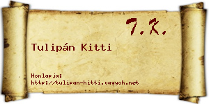 Tulipán Kitti névjegykártya